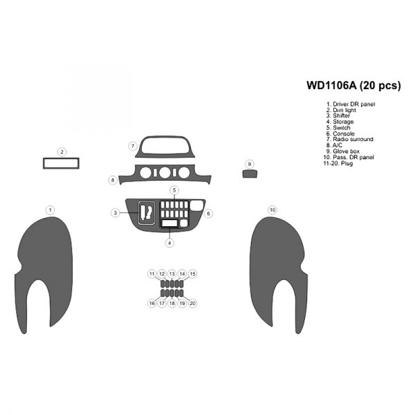 B&I® - 2D Large Dash Kit