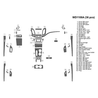 B&I® - 2D Blackwood Large Dash Kit (36 Pcs)