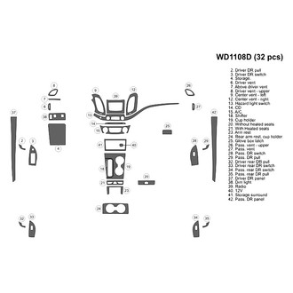 B&I® - 2D Blackwood Large Dash Kit (32 Pcs)