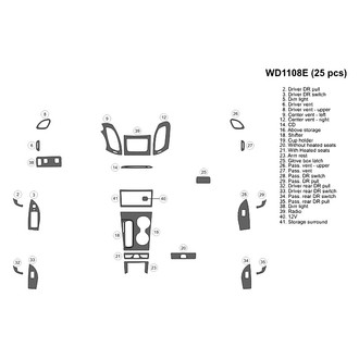 B&I® - 2D Blackwood Small Dash Kit (25 Pcs)