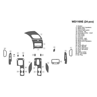B&I® - 2D Blackwood Medium Dash Kit (24 Pcs)