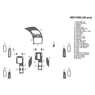 B&I® - 2D Blackwood Medium Dash Kit (26 Pcs)
