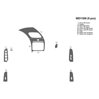 B&I® - 2D Blackwood Small Dash Kit (9 Pcs)