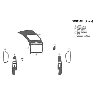B&I® - 2D Blackwood Small Dash Kit (9 Pcs)