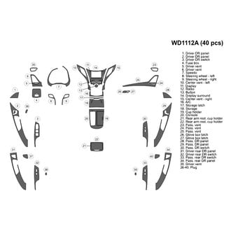 B&I® - 2D Blackwood Large Dash Kit (40 Pcs)