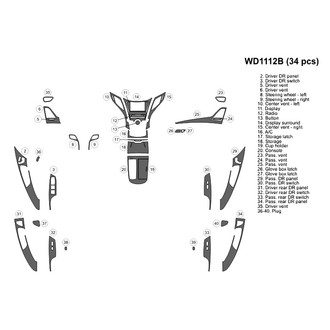 B&I® - 2D Blackwood Medium Dash Kit (34 Pcs)