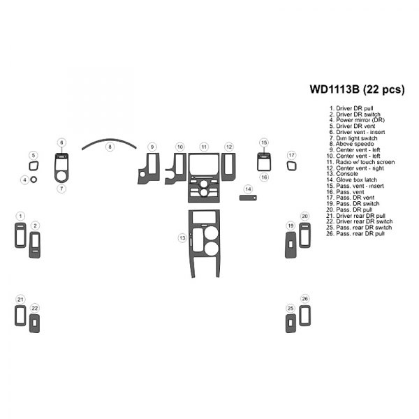 B&I® - 2D Medium Dash Kit