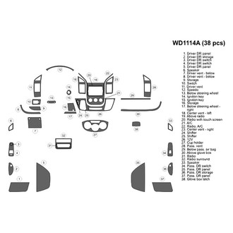 B&I® - 2D Real Carbon Fiber Large Dash Kit (40 Pcs)