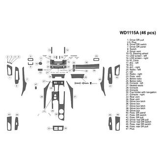 B&I® - 2D Blackwood Large Dash Kit (46 Pcs)