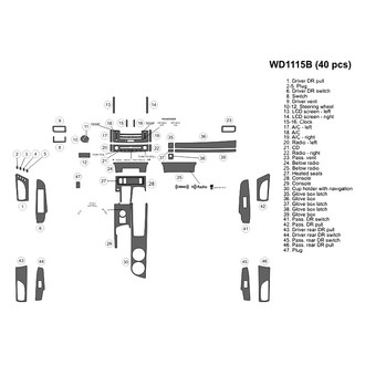 B&I® - 2D Blackwood Small Dash Kit (40 Pcs)