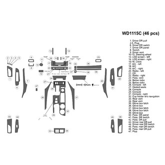 B&I® - 2D Blackwood Large Dash Kit (46 Pcs)