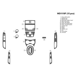 B&I® - 2D Blackwood Small Dash Kit (15 Pcs)