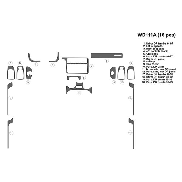 B&I® - 2D Full Dash Kit