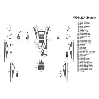B&I® - 2D Blackwood Large Dash Kit (36 Pcs)