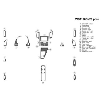 B&I® - 2D Blackwood Small Dash Kit (20 Pcs)