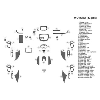 B&I® - 2D Blackwood Large Dash Kit (43 Pcs)