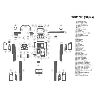 B&I® - 2D Blackwood Large Dash Kit (68 Pcs)