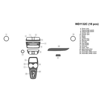 B&I® - 2D Blackwood Small Dash Kit (18 Pcs)