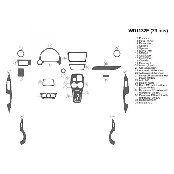 B&I® - 2D Large Dash Kit