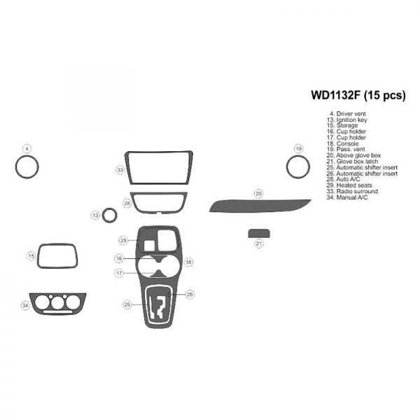 B&I® - 2D Small Dash Kit