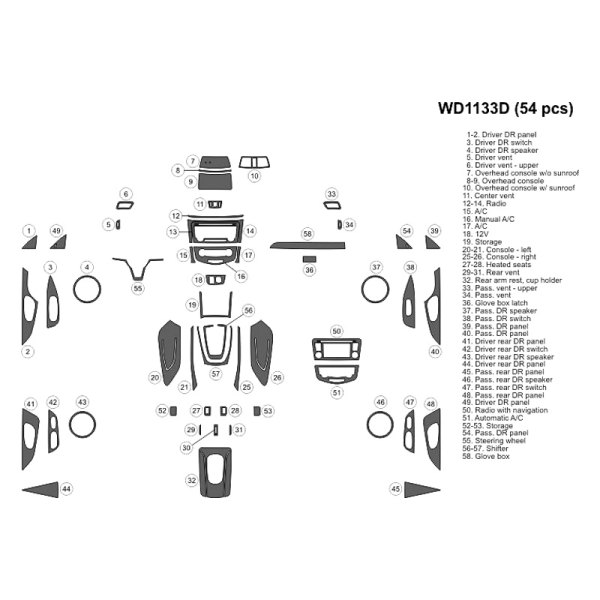 B&I® - 2D Large Dash Kit