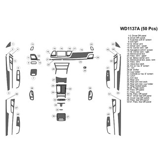 B&I® - 2D Real Carbon Fiber Large Dash Kit (50 Pcs)