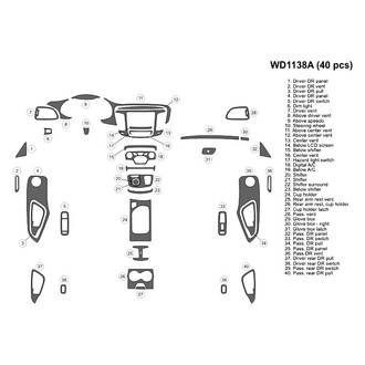 B&I® - 2D Blackwood Large Dash Kit (40 Pcs)