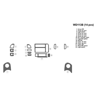 B&I® - 2D Blackwood Main Dash Kit (14 Pcs)