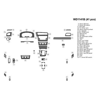 B&I® - 2D Blackwood Small Dash Kit (41 Pcs)
