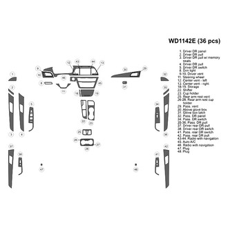 B&I® - 2D Blackwood Medium Dash Kit (36 Pcs)