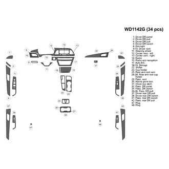 B&I® - 2D Blackwood Medium Dash Kit (34 Pcs)