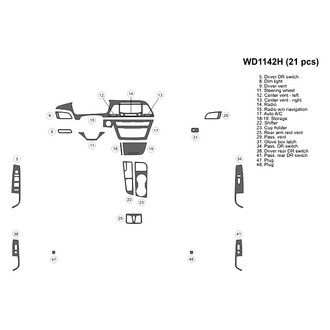 B&I® - 2D Blackwood Small Dash Kit (21 Pcs)