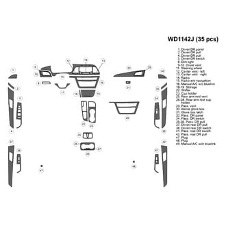 B&I® - 2D Blackwood Medium Dash Kit (35 Pcs)