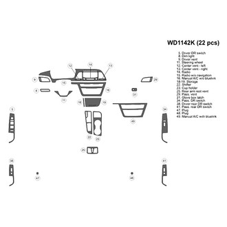 B&I® - 2D Blackwood Small Dash Kit (22 Pcs)