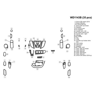 B&I® - 2D Blackwood Small Dash Kit (35 Pcs)