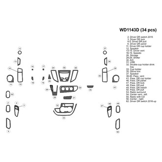 B&I® - 2D Blackwood Small Dash Kit (34 Pcs)