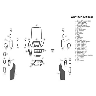 B&I® - 2D Blackwood Large Dash Kit (39 Pcs)