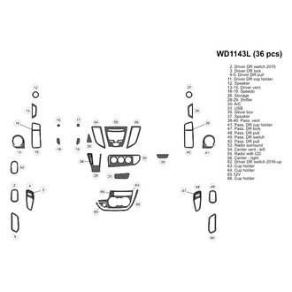 B&I® - 2D Blackwood Small Dash Kit (36 Pcs)