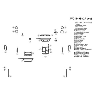 B&I® - 2D Blackwood Small Dash Kit (27 Pcs)
