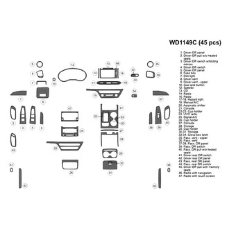B&I® - 2D Blackwood Large Dash Kit (45 Pcs)