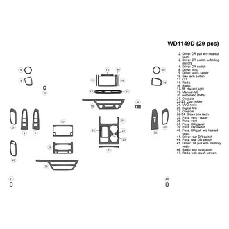 B&I® - 2D Blackwood Small Dash Kit (29 Pcs)