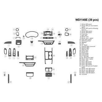 B&I® - 2D Platinum Silver Large Dash Kit (39 Pcs)