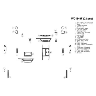 B&I® - 2D Platinum Silver Small Dash Kit (23 Pcs)