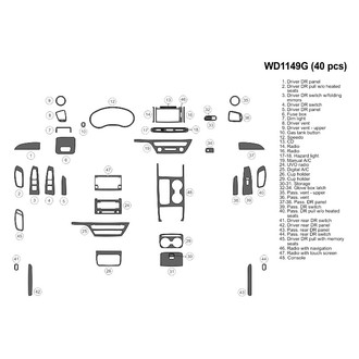 B&I® - 2D Platinum Silver Large Dash Kit (40 Pcs)