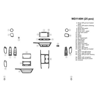 B&I® - 2D Platinum Silver Small Dash Kit (25 Pcs)