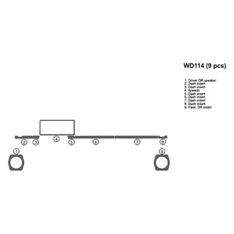 B&I® - 2D Blackwood Full Dash Kit (9 Pcs)