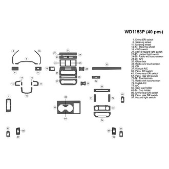 B&I® - 2D Blackwood Small Dash Kit (40 Pcs)