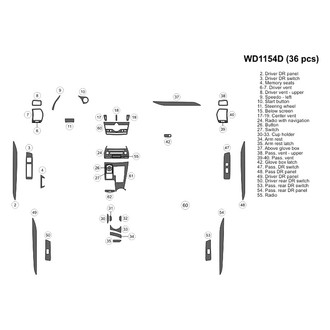 B&I® - 2D Blackwood Small Dash Kit (36 Pcs)