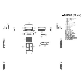 B&I® - 2D Blackwood Small Dash Kit (23 Pcs)