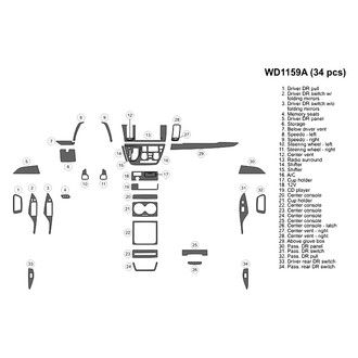 B&I® - 2D Blackwood Large Dash Kit (34 Pcs)